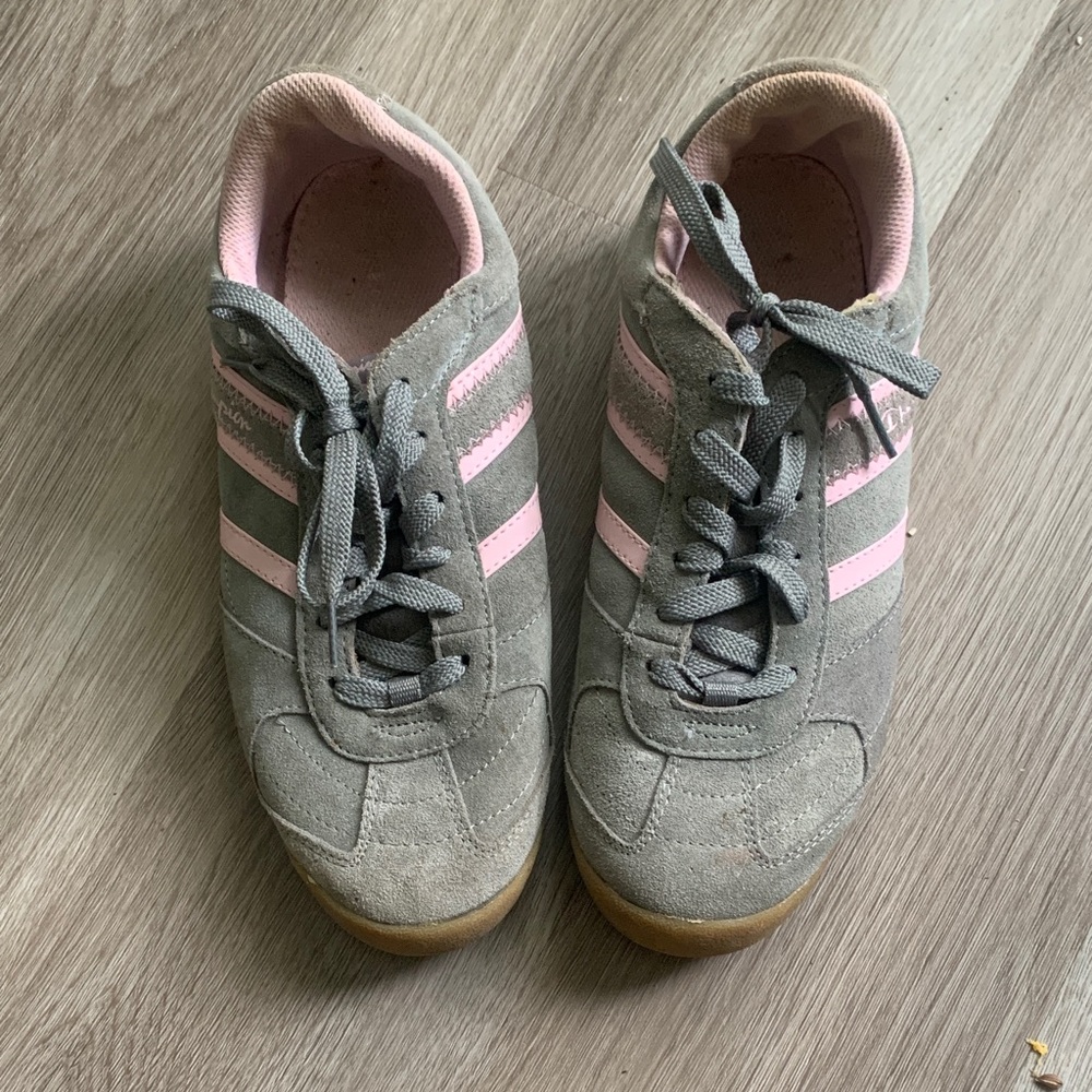 Gray and Pink Sneakers